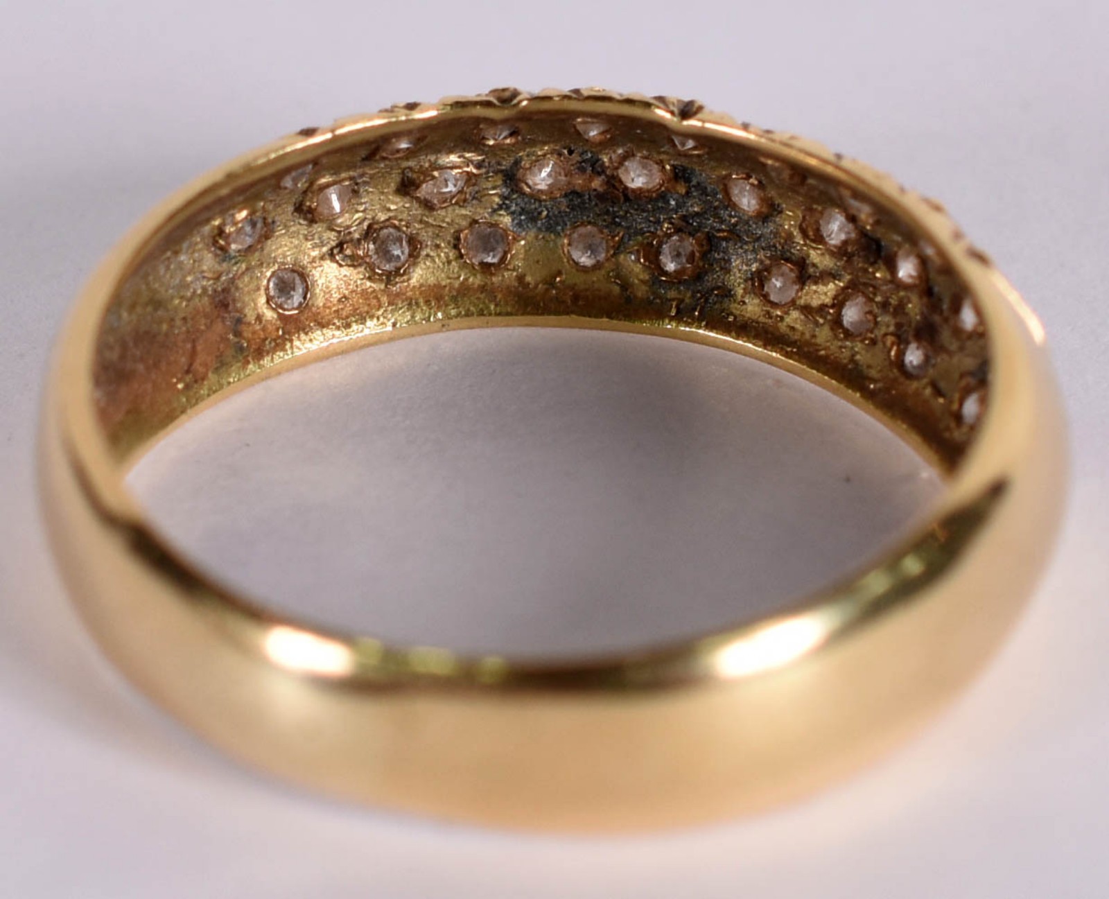 Anel de ouro amarelo 18 k com 27 brilhantes de 0,30 cts, aro 21 (Por... - foto 4 de 4