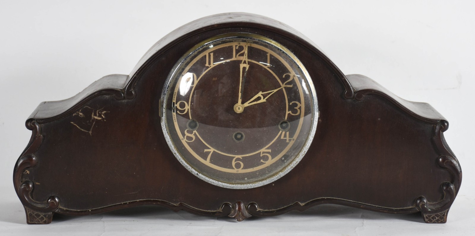 Relógio ingles de mesa "Enfield Clock Co." com caixa de madeira... - foto 1 de 5