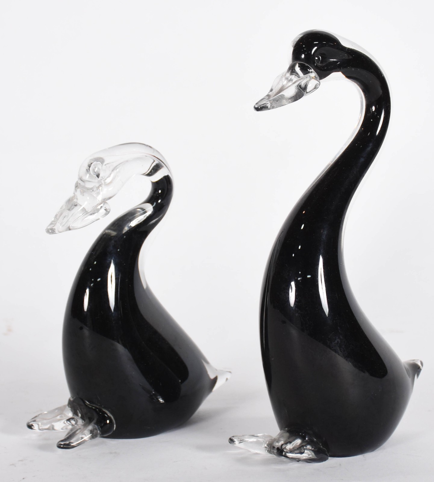 Dois cisnes negros de murano. - foto 1 de 4
