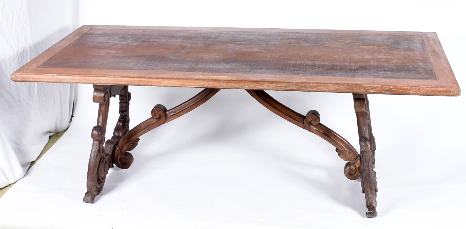 Mesa de jantar de madeira nobre estilo colonial brasileiro, pernas... - foto 4 de 8