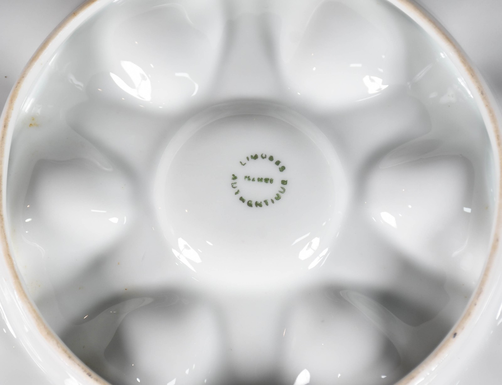 Serviço de porcelana francesa de LIMOGES com 12 pratos para ostras ou... - foto 2 de 2