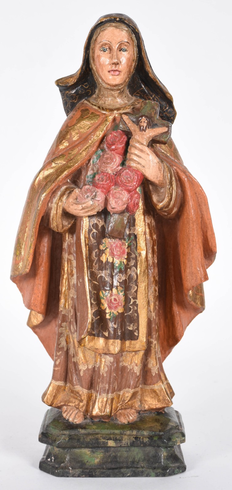 Imagen de Santa Rita de Cássia de madeira policromada. - foto 1 de 3