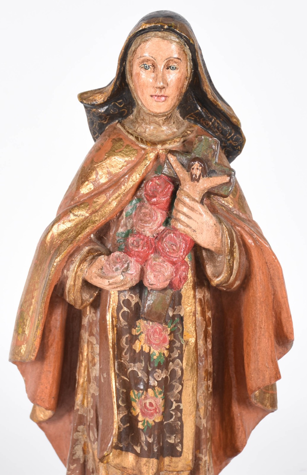 Imagen de Santa Rita de Cássia de madeira policromada. - foto 2 de 3