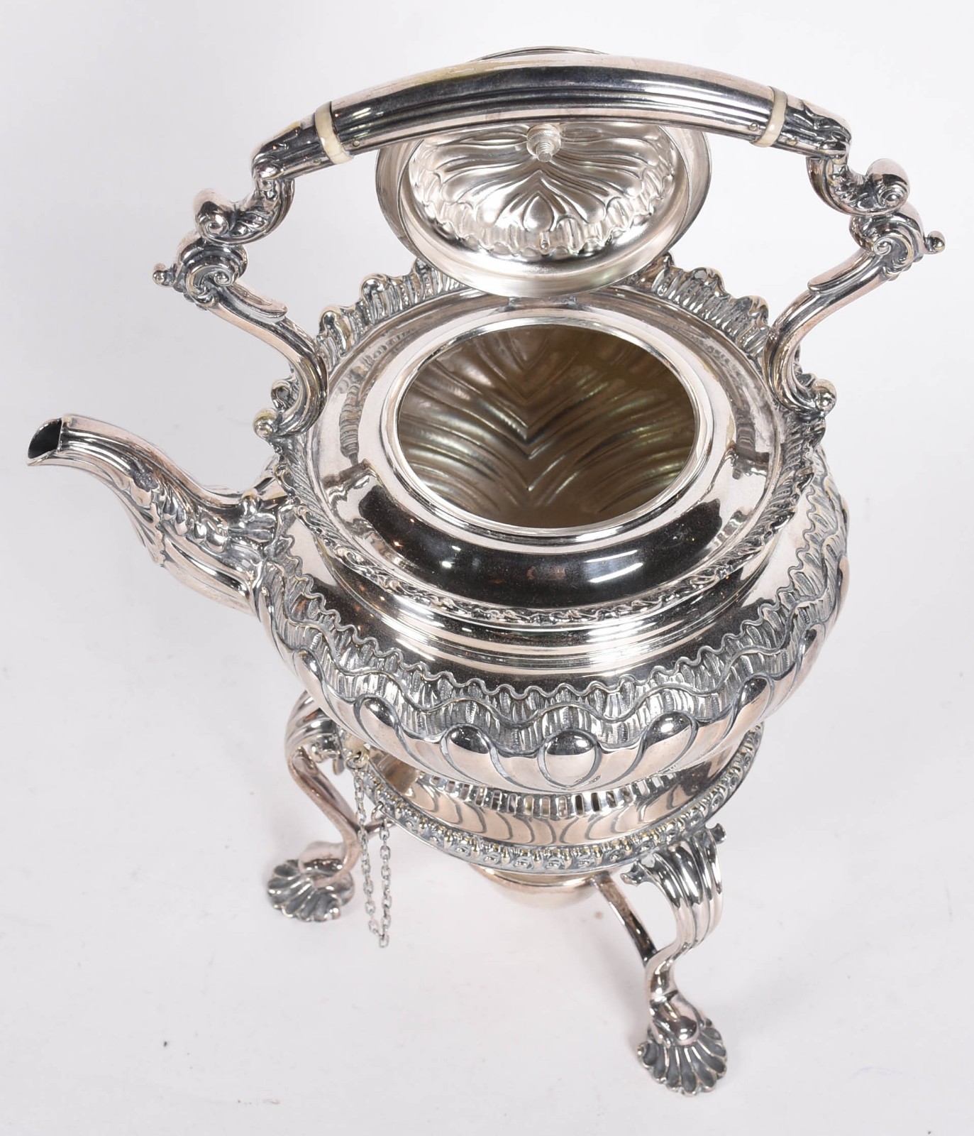 Elegante samovar de metal ingles espessurado a prata, EPNS, importado... - foto 3 de 5