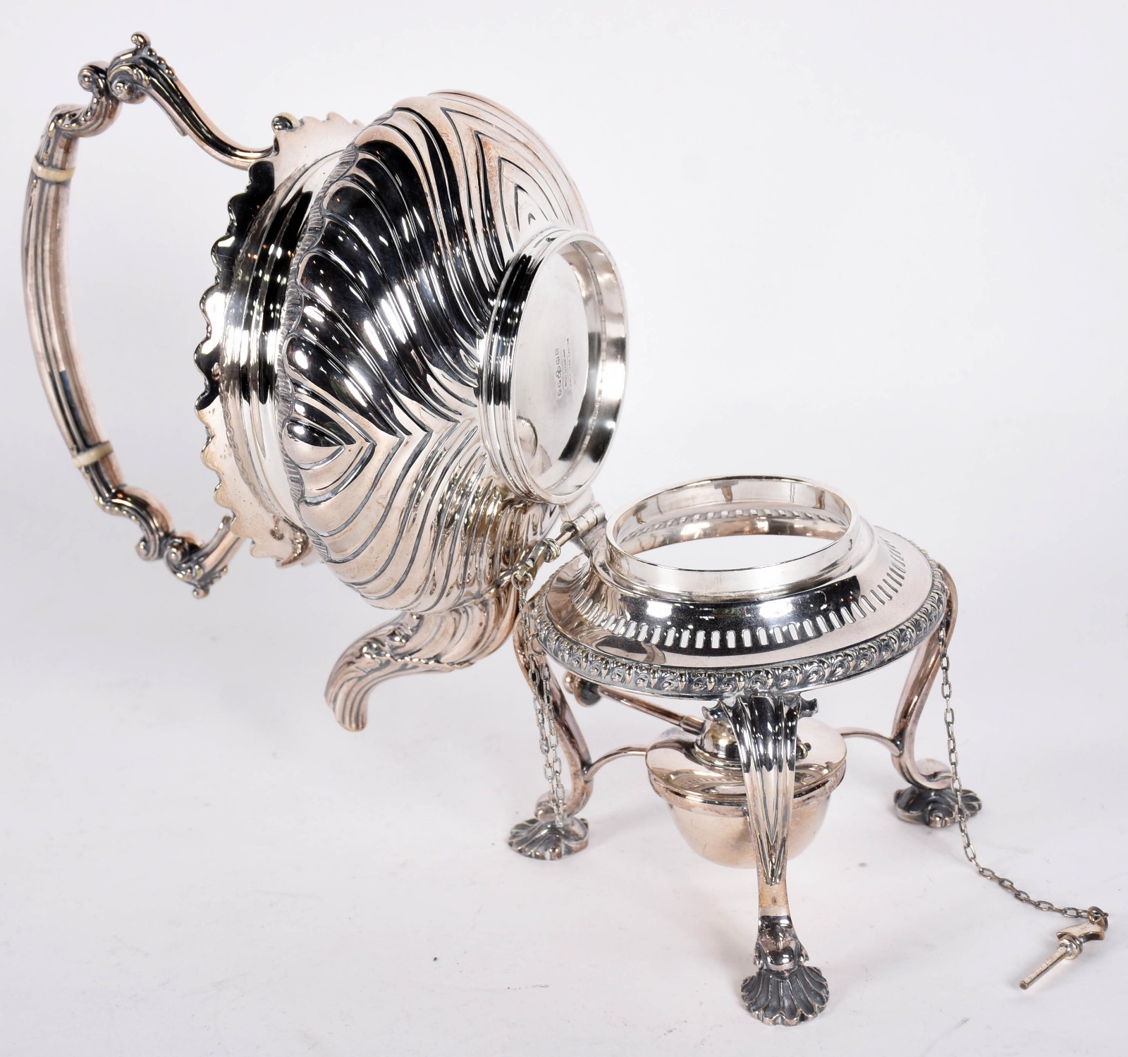 Elegante samovar de metal ingles espessurado a prata, EPNS, importado... - foto 4 de 5