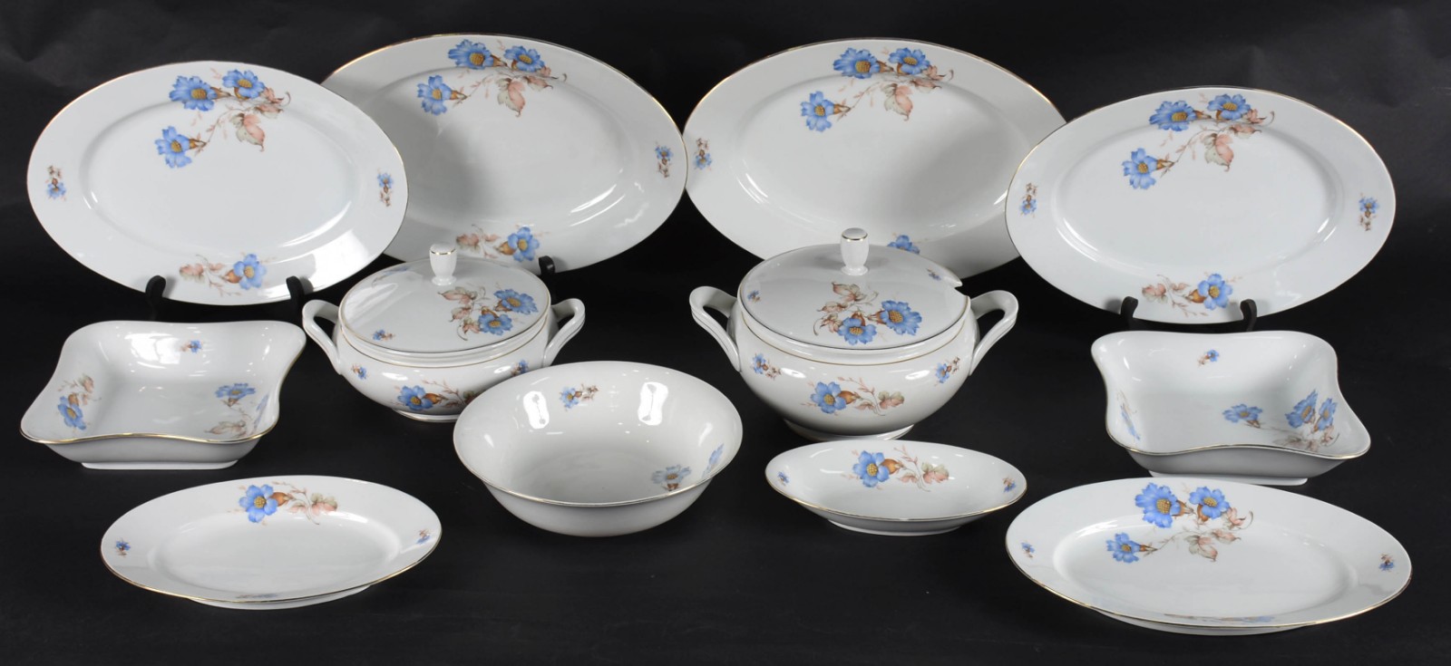 Aparelho de jantar de porcelana TCHECA composto por 11 pratos rasos... - foto 2 de 5