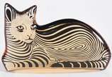 Abraham Palatnik (1928-2020),  - Estatueta de resina de poliéster representando gato. assinada.