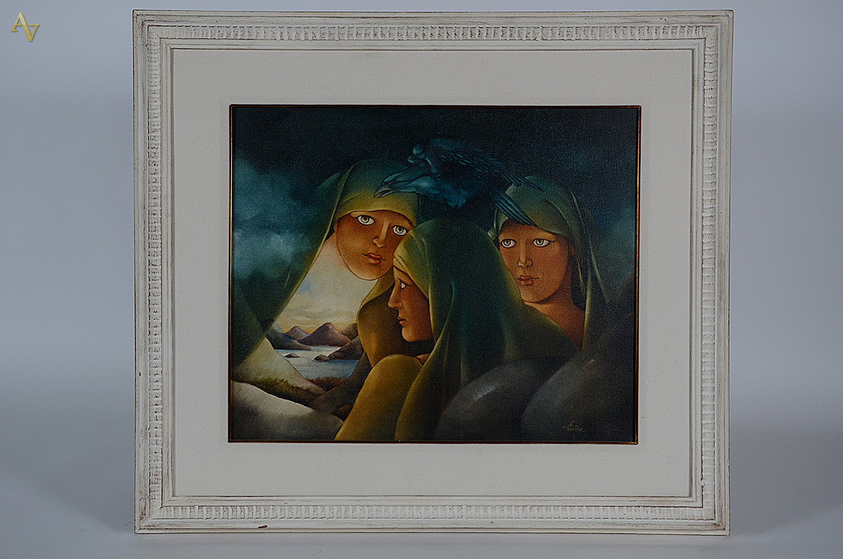 SAMI MATTAR - Figuras com paisagens - ost - 50 x 61 - foto 1 de 4