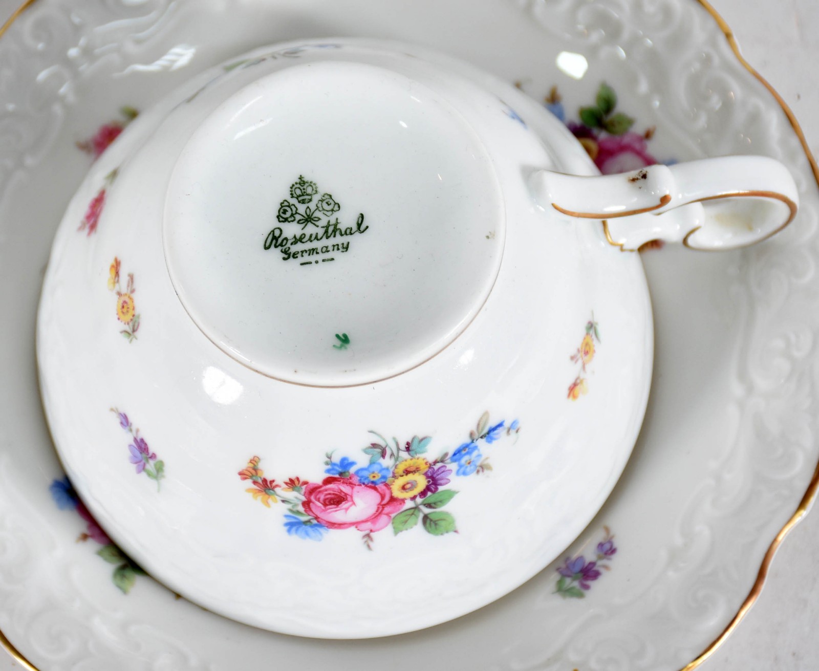 Serviço para chá de porcelana alemã ROSENTHAL composto por bule para... - foto 4 de 5