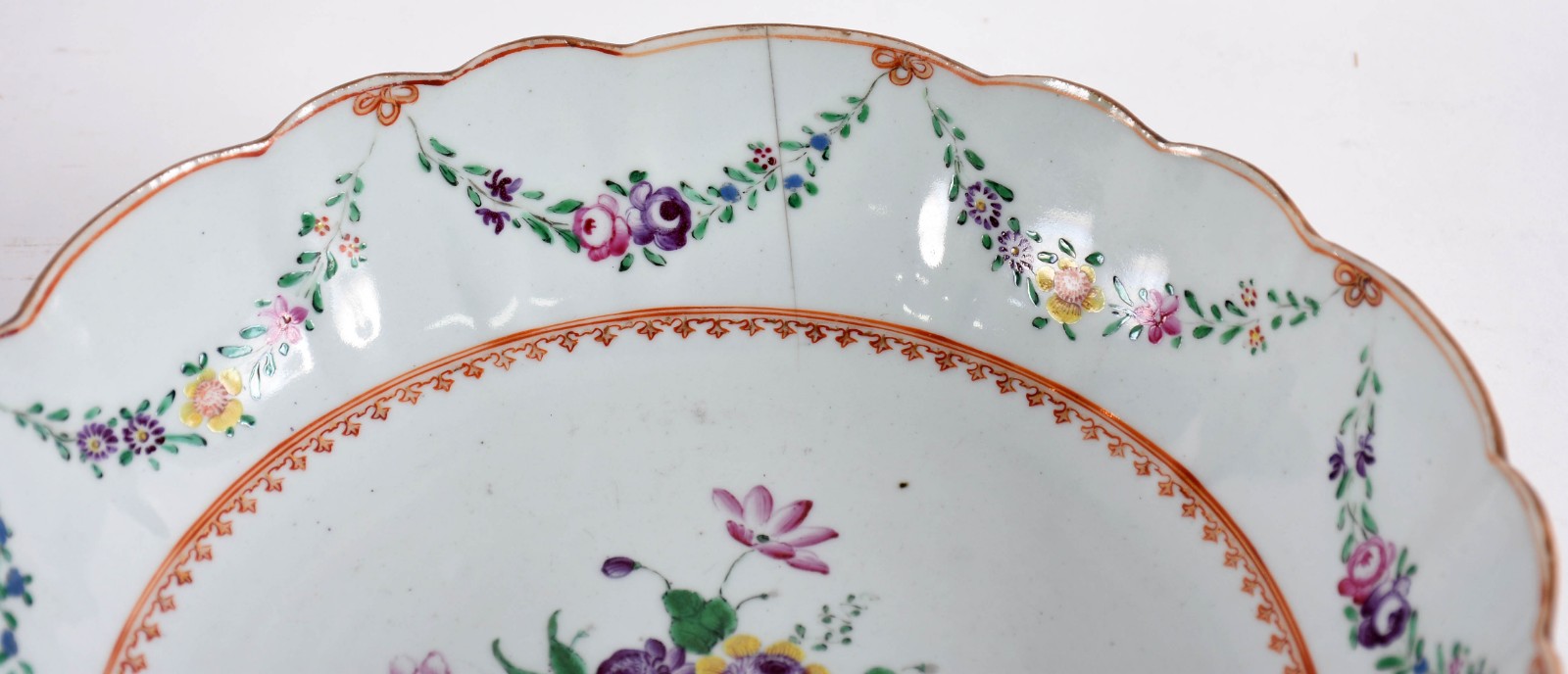 Bowl de porcelana Cia.das Indias, decoração floral em policromia... - foto 3 de 4