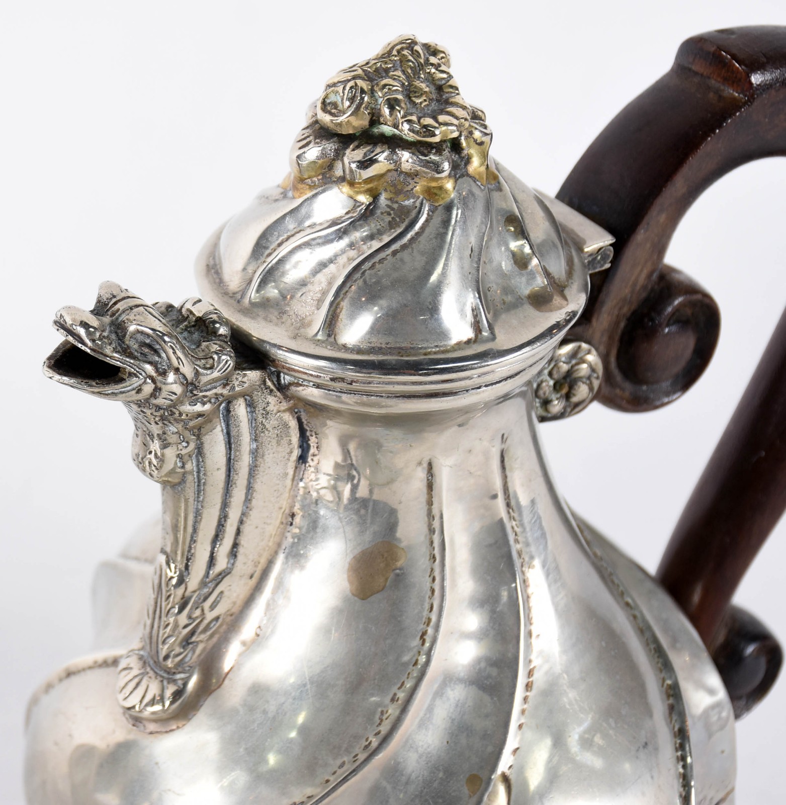 Conjunto para chá e café de metal prateado boliviano, alças de... - foto 3 de 4