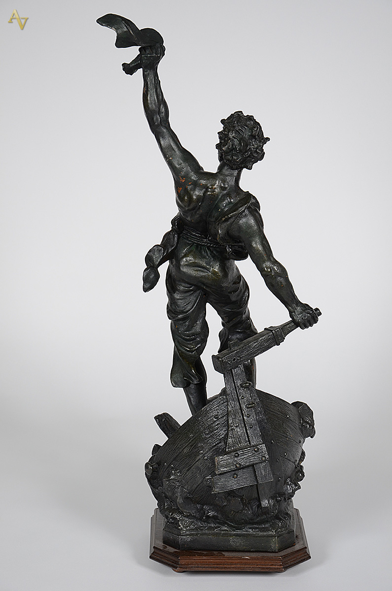 Escultura de petit bronze representando "Detresse". Altura... - foto 2 de 3