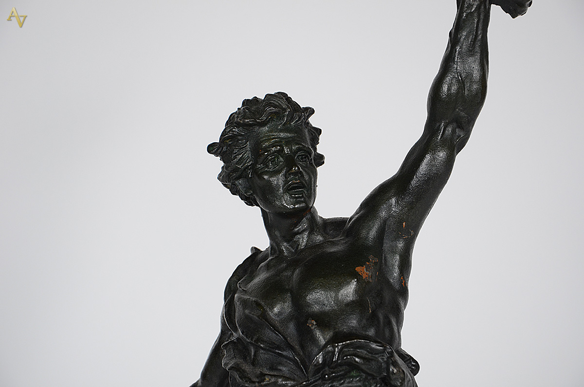 Escultura de petit bronze representando "Detresse". Altura... - foto 3 de 3