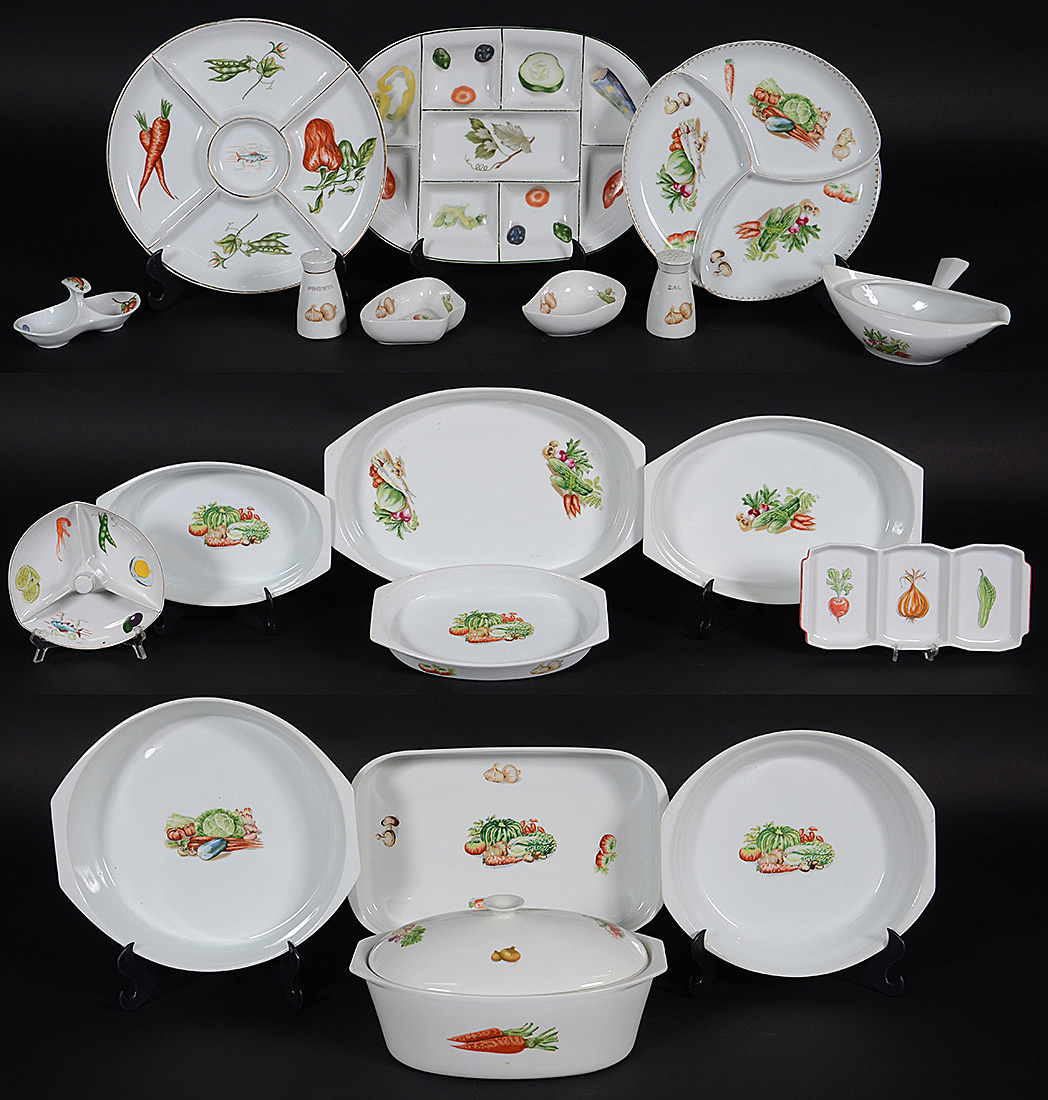 Nove peças refratárias de porcelana real e 10 peças de porcelana para...