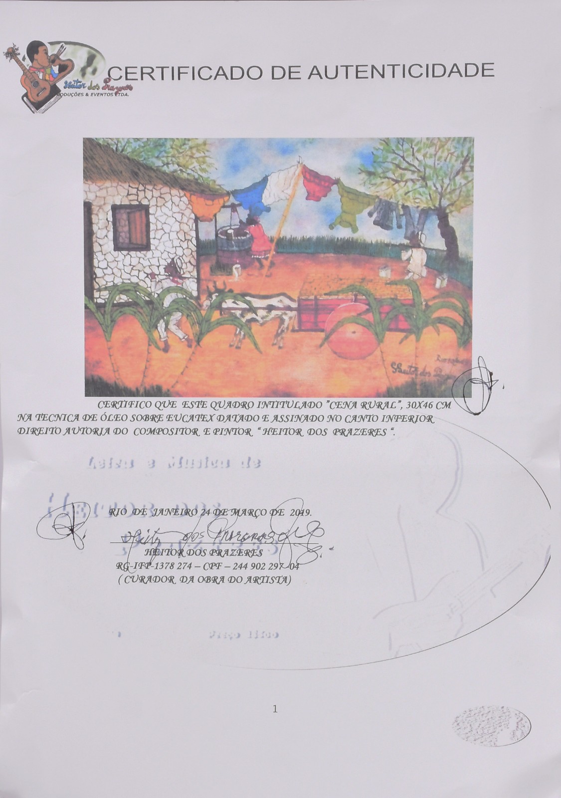 Heitor dos Prazeres (1898-1966), Cena Rural - foto 5 de 5
