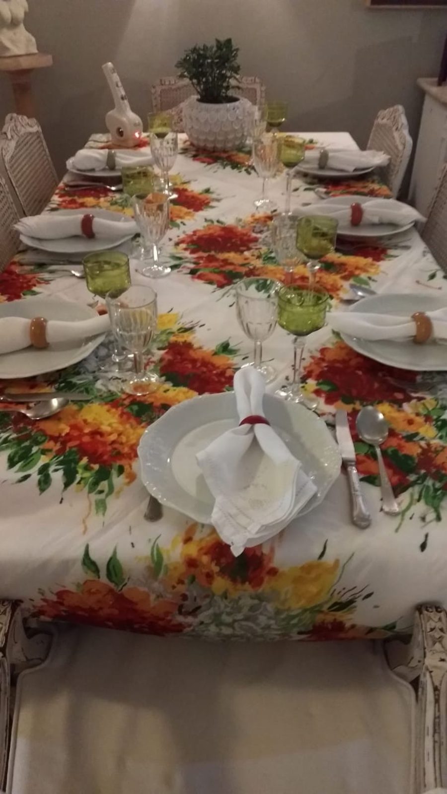 ROMANELLI - Toalha de mesa com silkcreen feito pelo artista. - foto 1 de 4