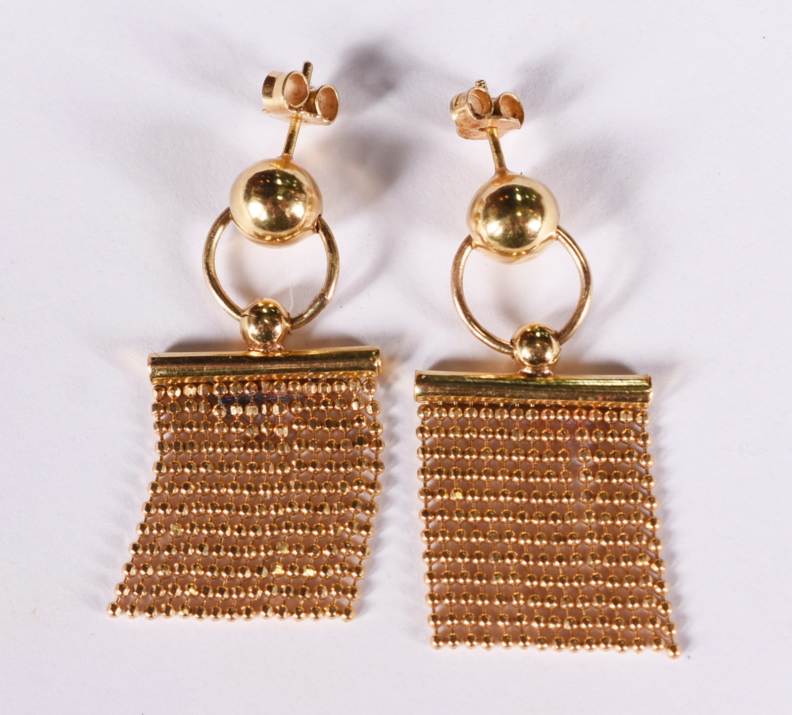Par de brincos de ouro amarelo 18 k (Por motivos de segurança as... - foto 1 de 3