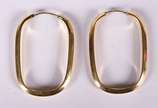Par de brincos de ouro amarelo 18 k feitio oval... - Par de brincos de ouro amarelo 18 k feitio oval (Por motivos de segurança as joias não encontram-se na loja).