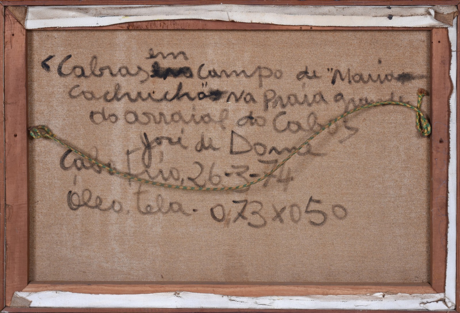 José de Dome (1921-1982), "Cabras em campo na praia grande de arraial do cabo." - foto 4 de 4