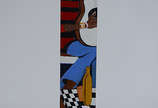 NOEL SALDANHA MARINHO - Talha de madeira com pi... - NOEL SALDANHA MARINHO - Talha de madeira com pintura em policromia - 82 x 14