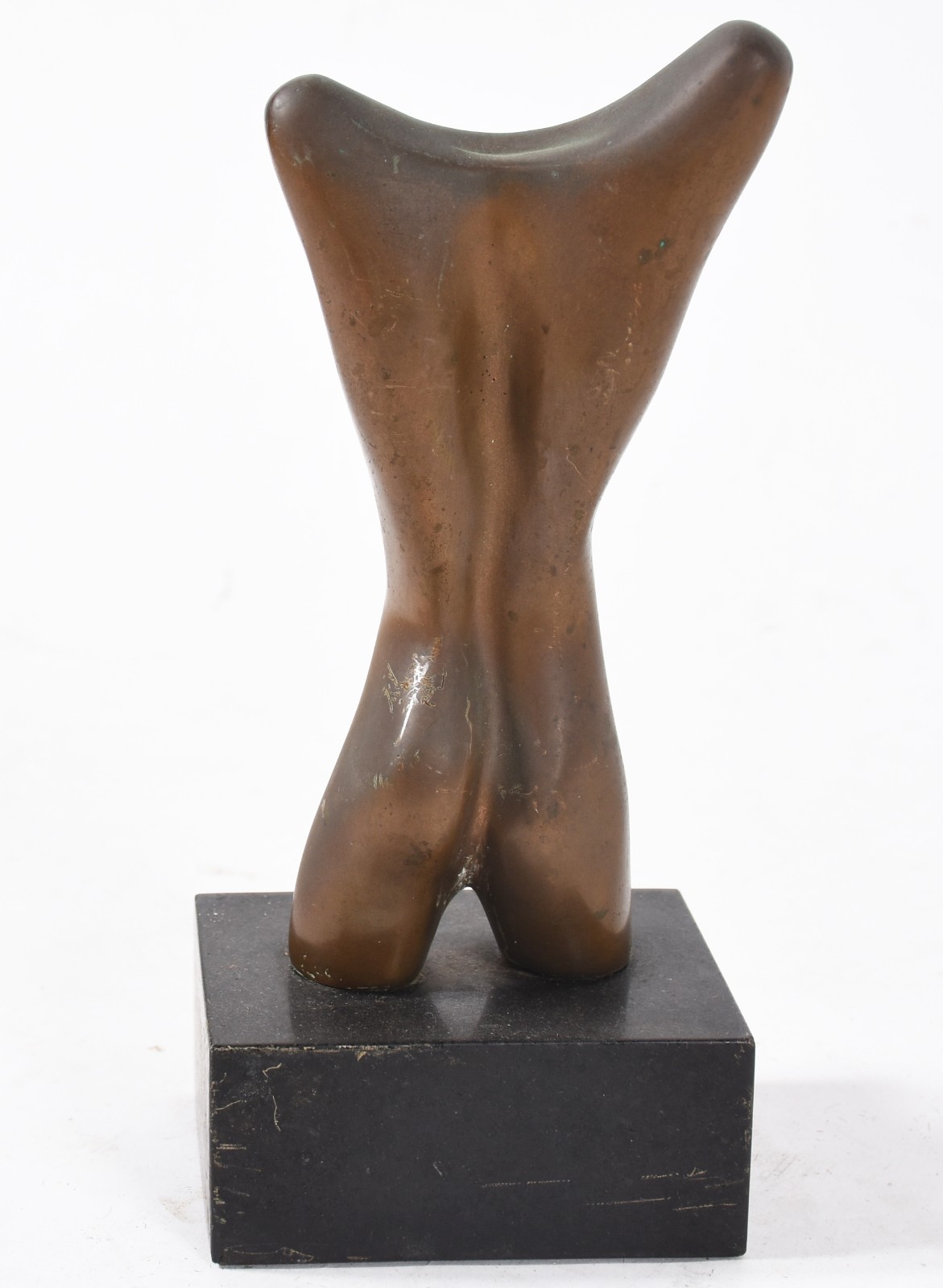 Escultura de bronze representando torso de mulher, base de mármore... - foto 3 de 5