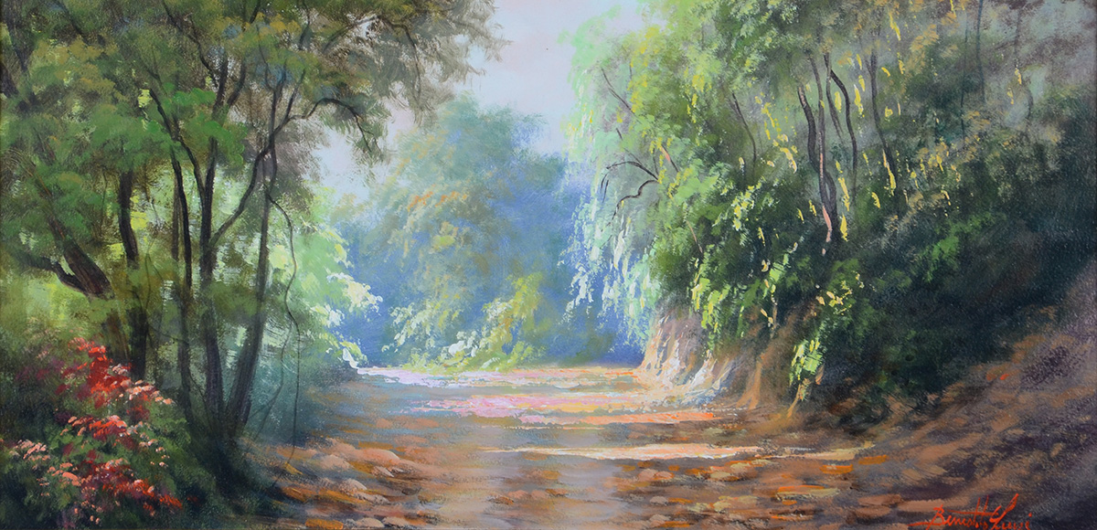 BENEDITO LUIZI (1933) - Paisagem - ose - 30 x 60 - foto 2 de 4