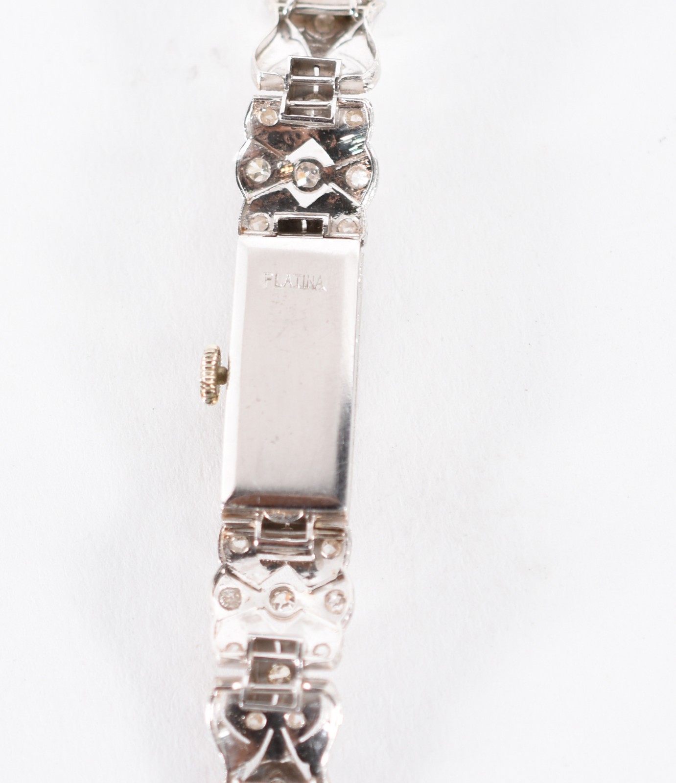 Relógio Cyma com mostrador de platina e pulseira de ouro 18 k. - foto 4 de 7