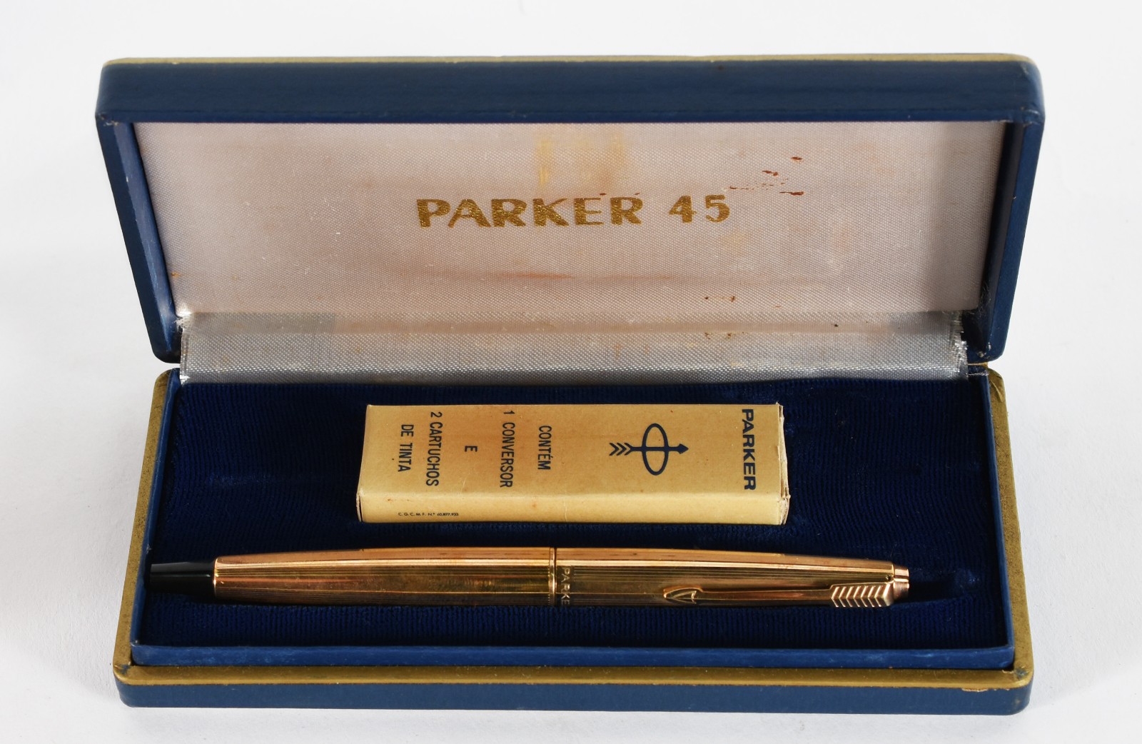 Caneta Parker com estojo original e duas cargas antigas. - foto 1 de 8