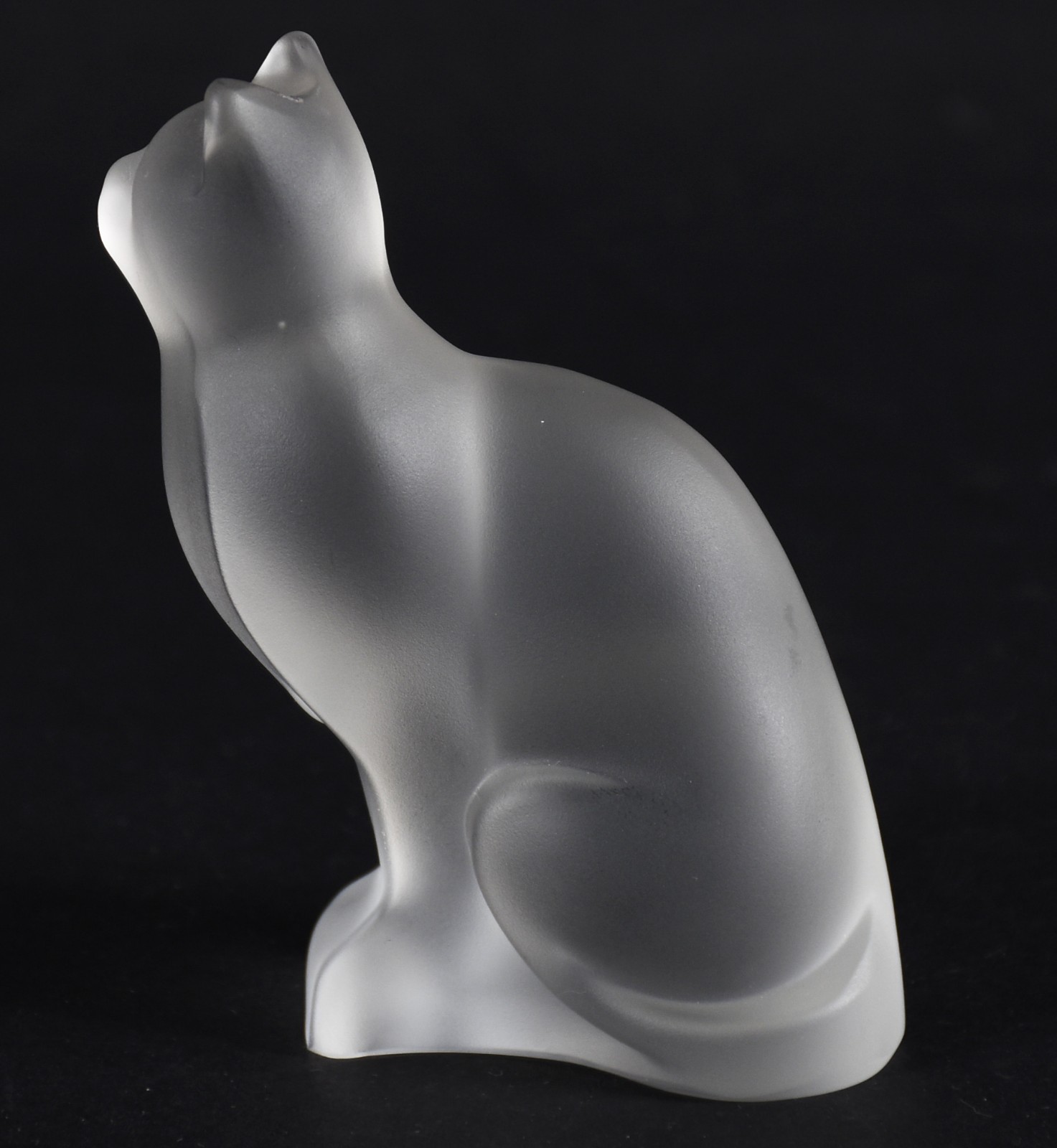Estatueta de cristal de SEVRES repres. Gato, com marcado no fundo. - foto 2 de 5