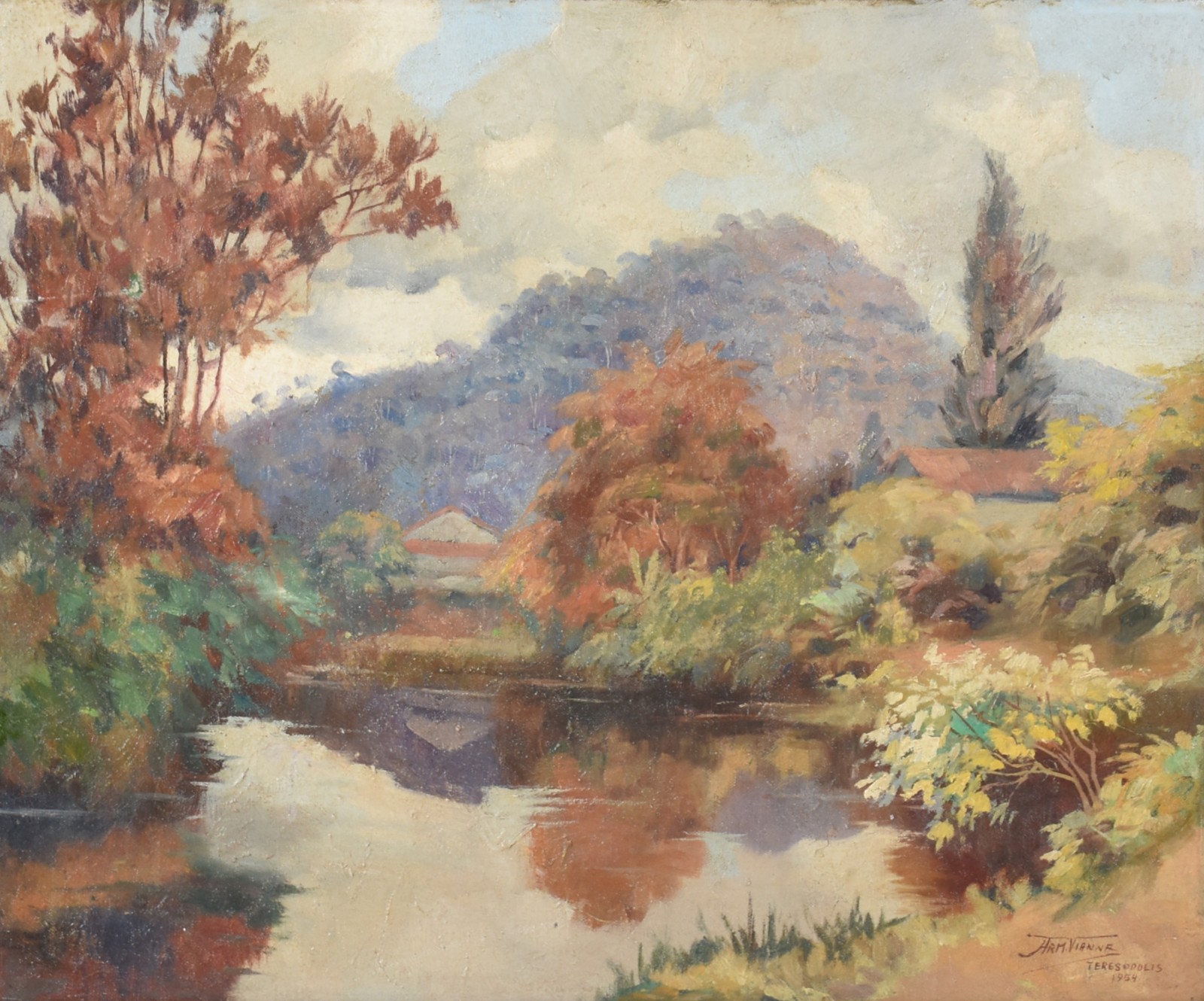 Armando Vianna (1897-1992), Paisagem de Teresópolis, 1954. - foto 1 de 4