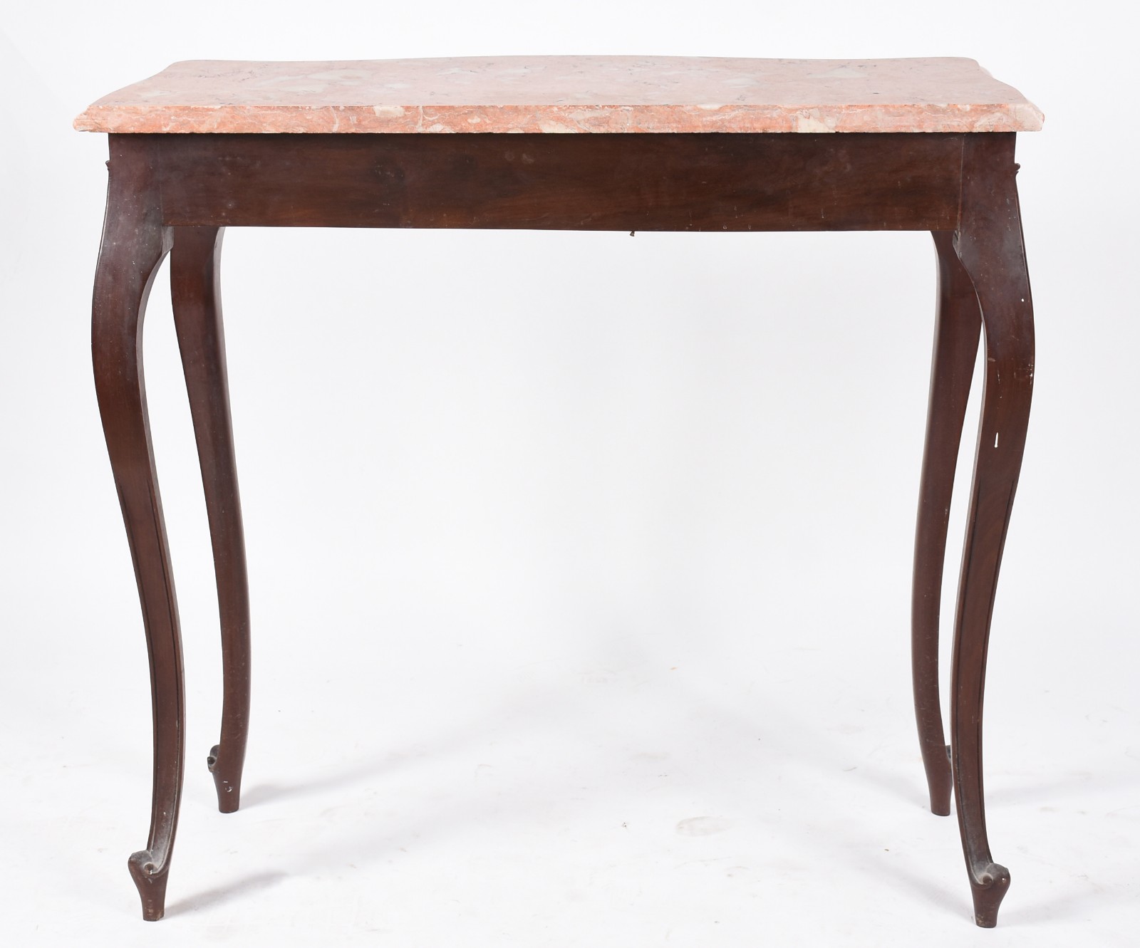 Elegante console de madeira nobre com detalhes entalhados e tampo de... - foto 3 de 4
