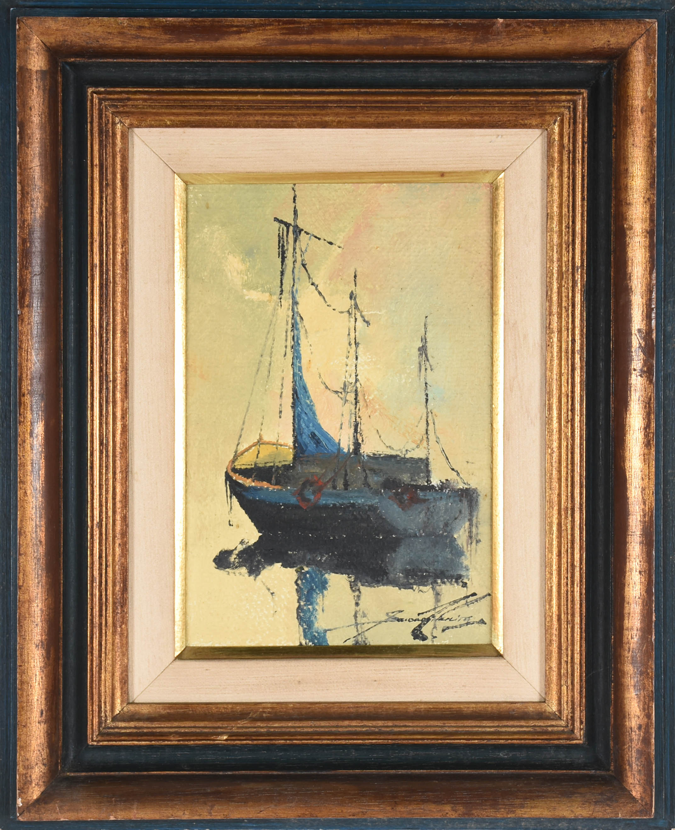 Sansão Pereira (1919-2014), Barco azul - foto 2 de 4