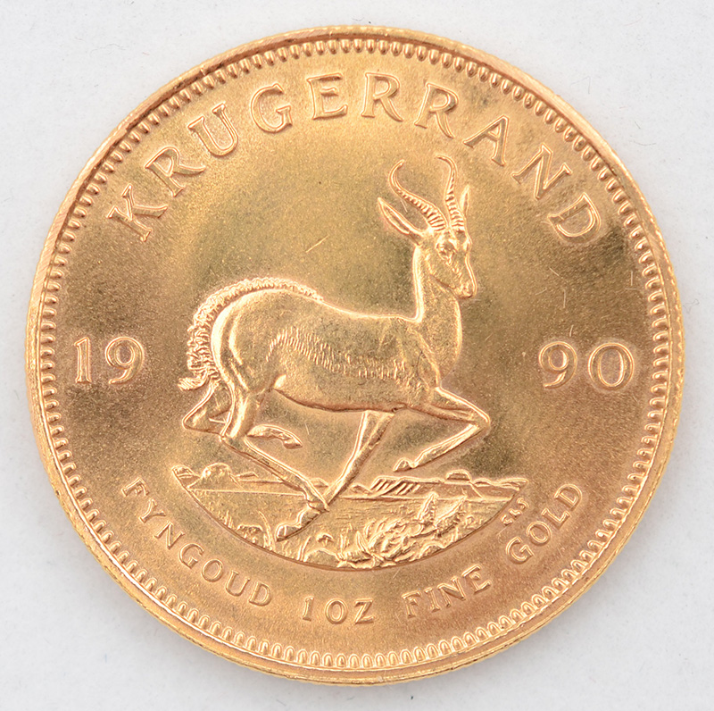 Moeda - UM KRUGERRAND - Àfrica do Sul - 1990 - Moeda que não circulou... - foto 2 de 2