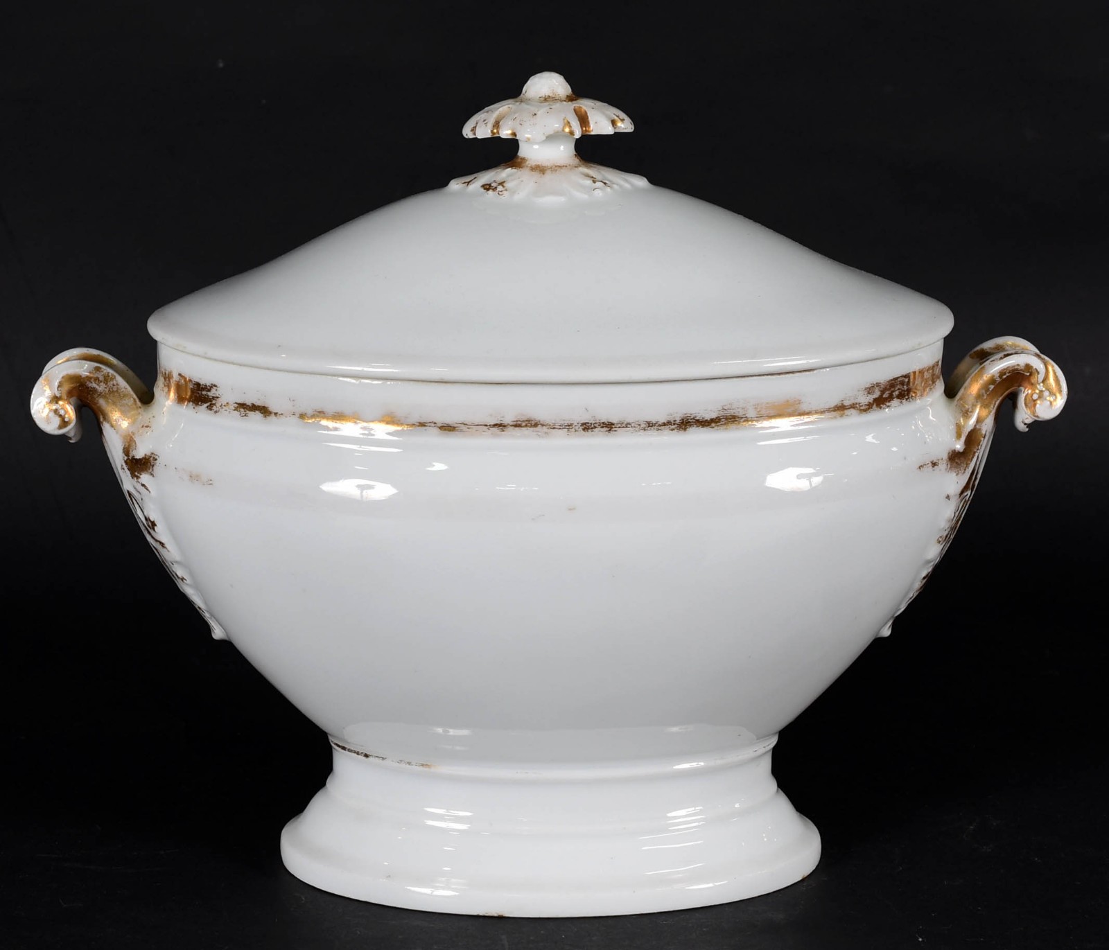 Sopeira de porcelana francesa velho Paris, na cor branca com... - foto 1 de 6