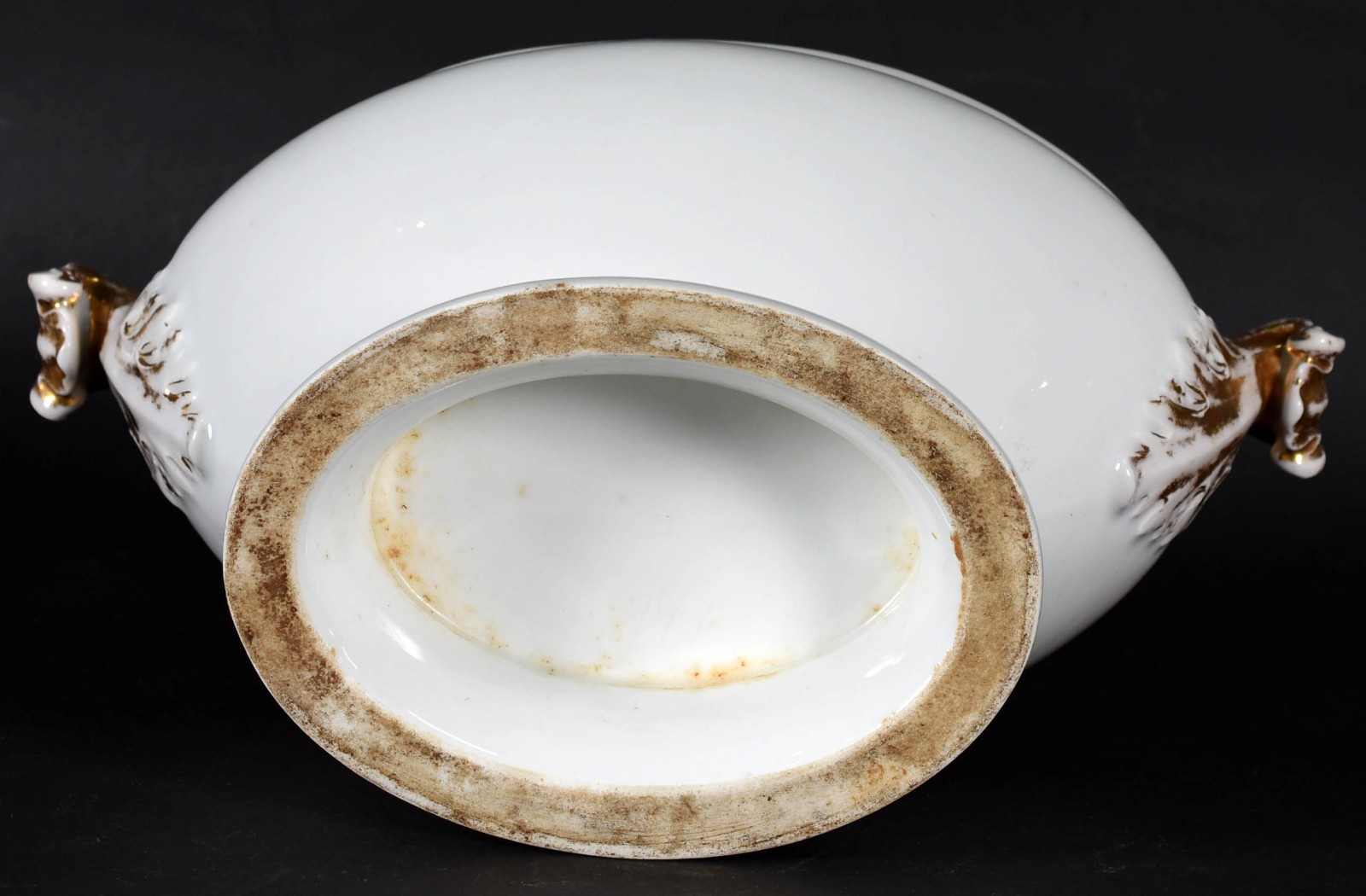 Sopeira de porcelana francesa velho Paris, na cor branca com... - foto 6 de 6