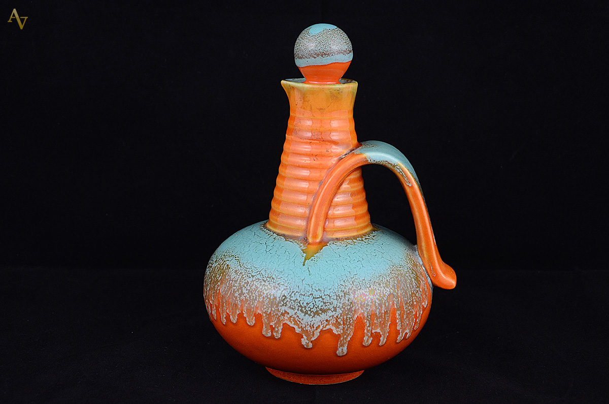 Garrafa moringa de cerâmica Art Deco numerada e assinada. Altura 23... - foto 1 de 2