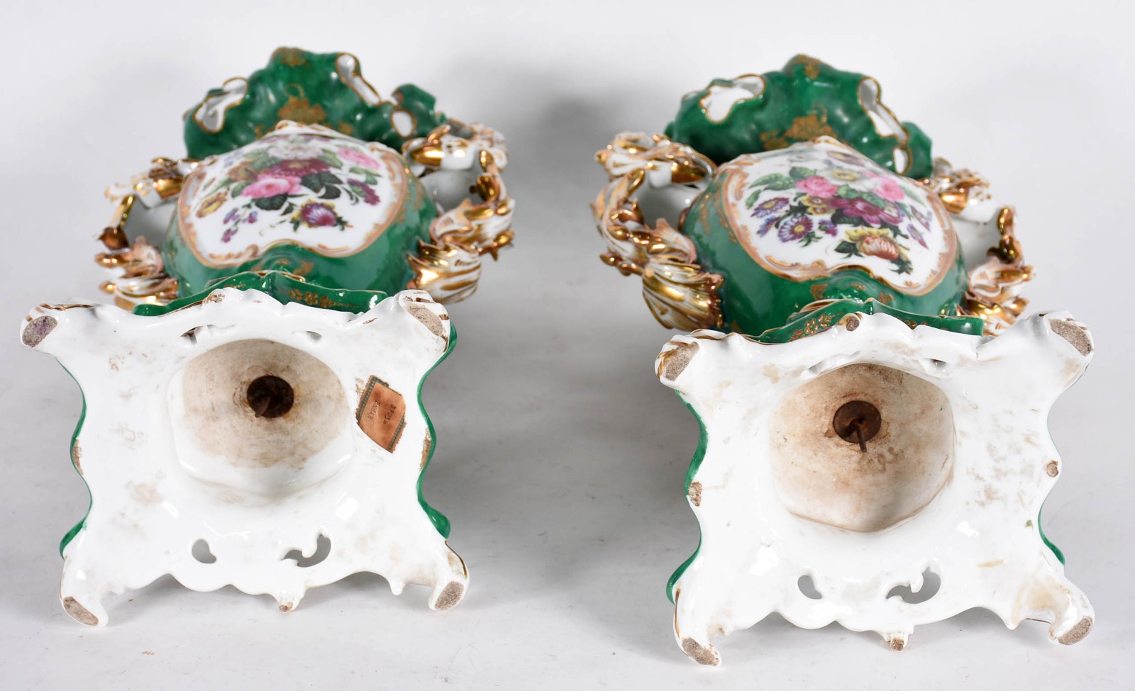 Par de excepcionais ânforas de porcelana francesa Velho Paris... - foto 6 de 6