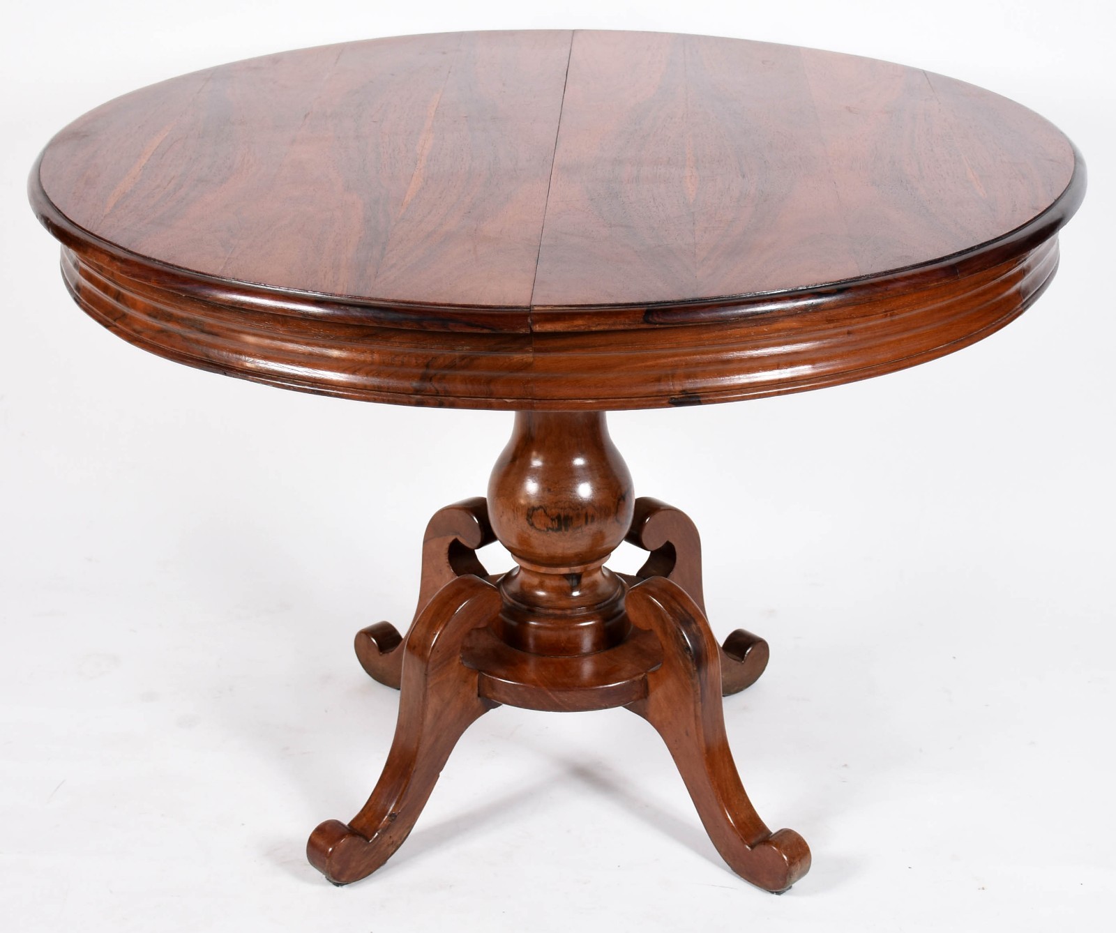 Mesa de jantar de madeira nobre com tabua extensora, base feitio... - foto 1 de 2