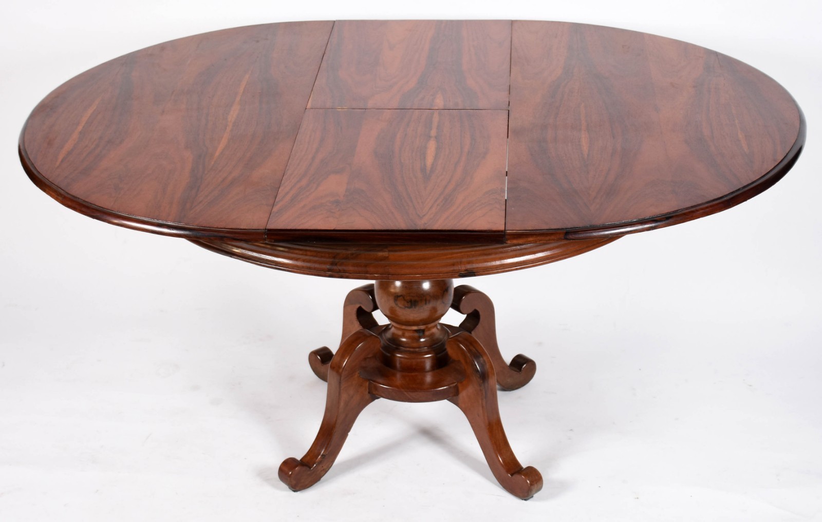 Mesa de jantar de madeira nobre com tabua extensora, base feitio... - foto 2 de 2