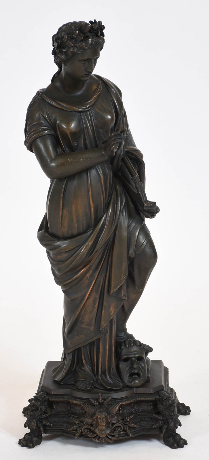 Estatueta de bronze representando "Alegoria ao teatro". - foto 1 de 5