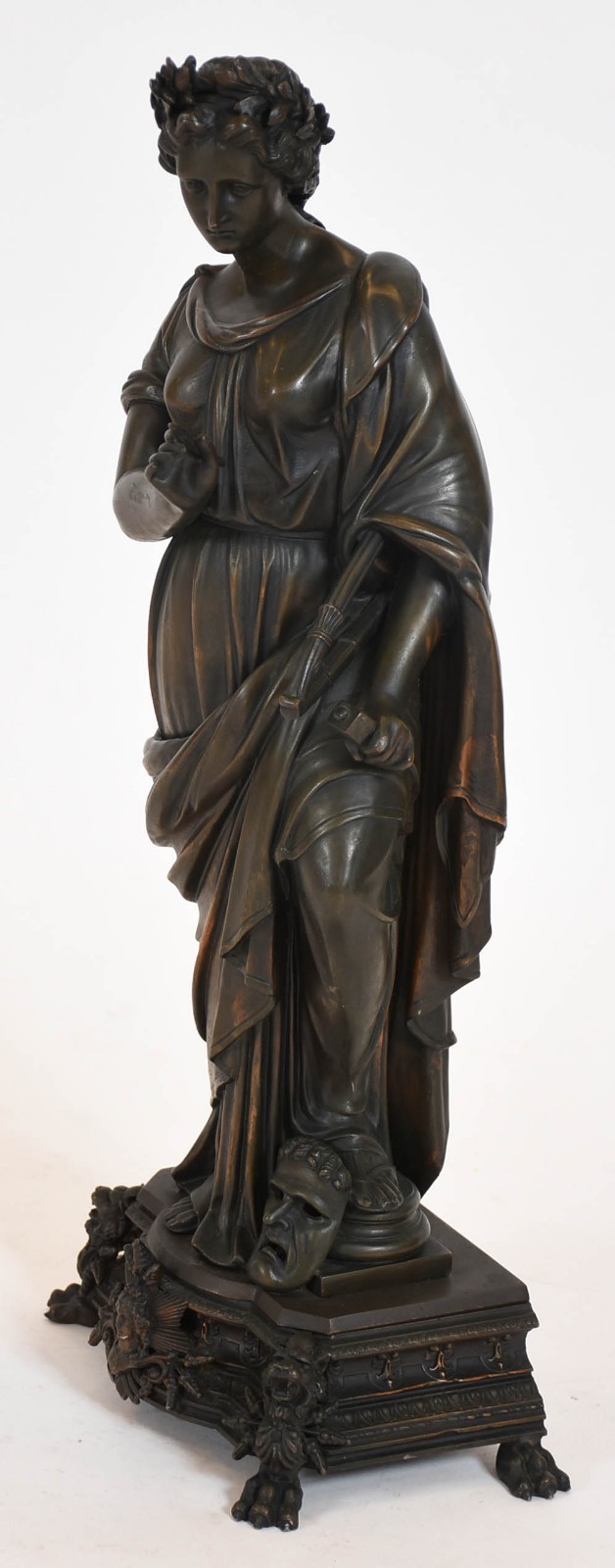 Estatueta de bronze representando "Alegoria ao teatro". - foto 4 de 5