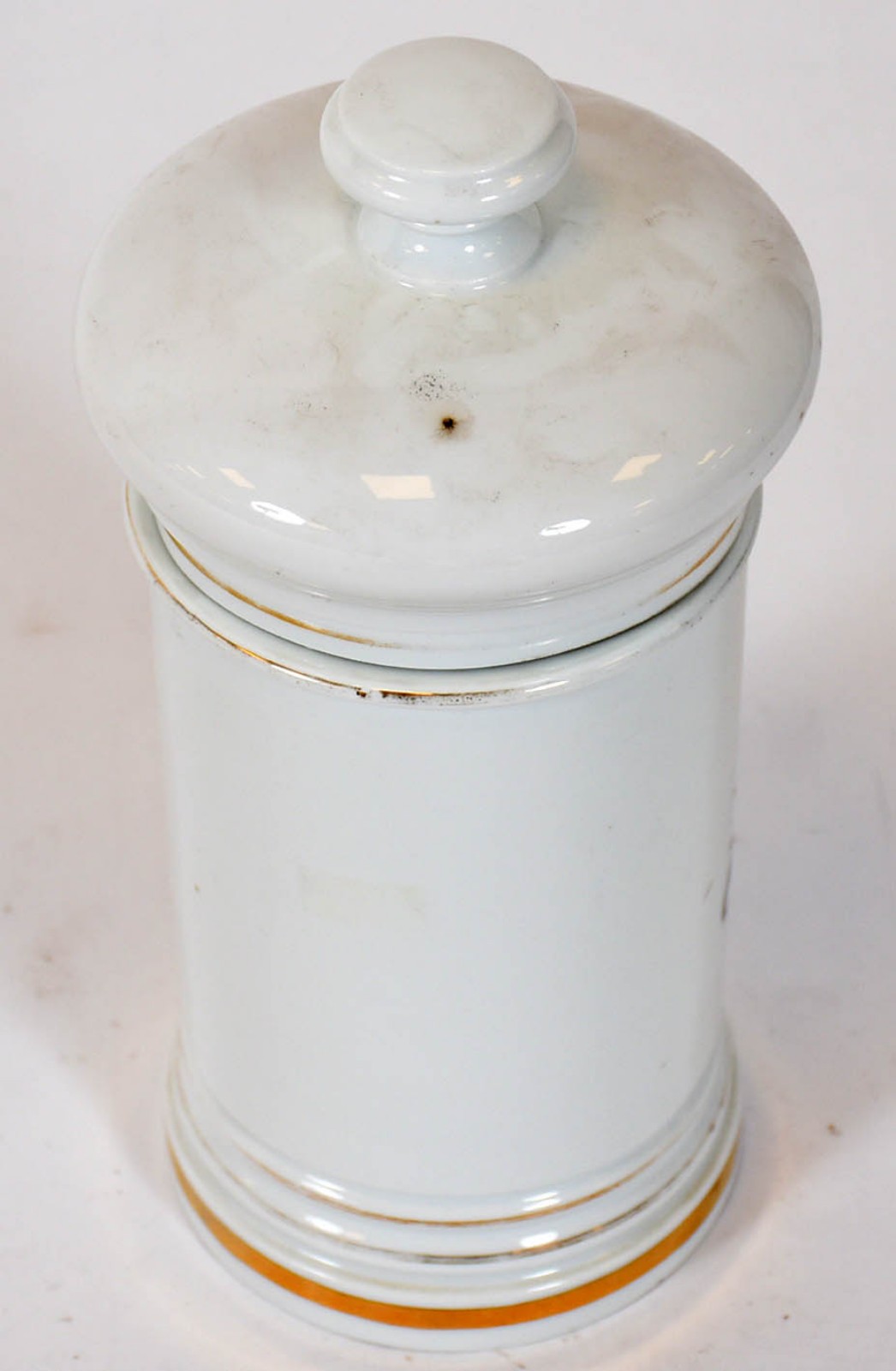 Pote de farmácia de porcelana francesa com inscrições "Ung arcoei"... - foto 3 de 4
