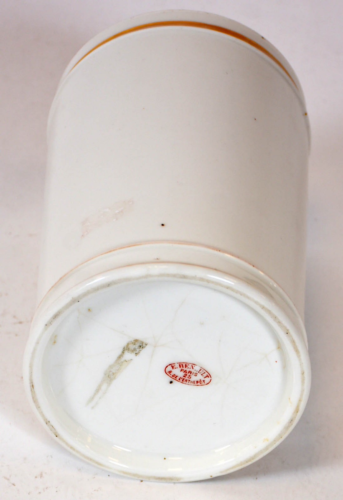 Pote de farmácia de porcelana francesa com inscrições "Rad foenic"... - foto 4 de 4