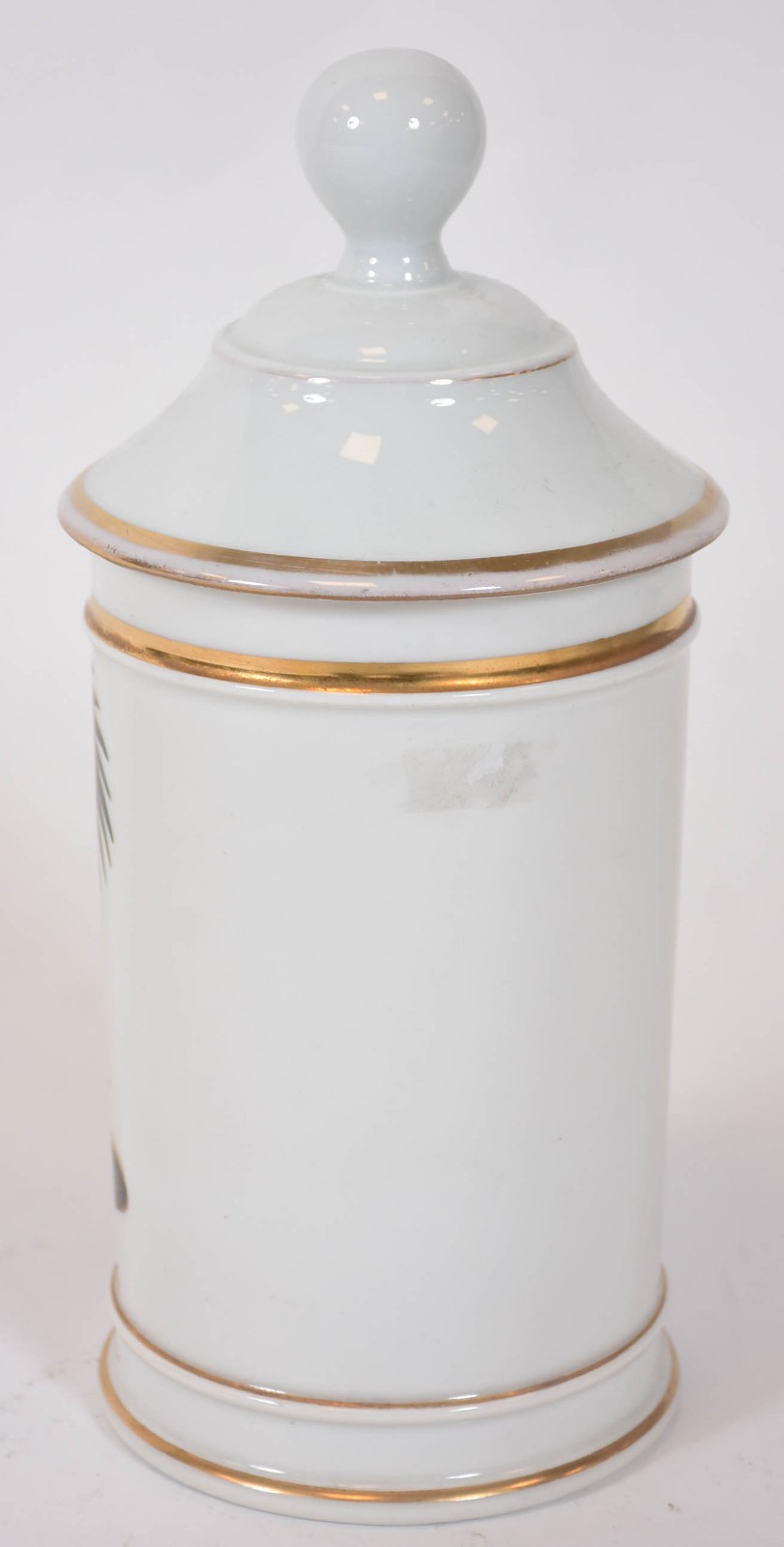 Pote de farmácia de porcelana francesa com inscrições "Savon amygd"... - foto 2 de 3
