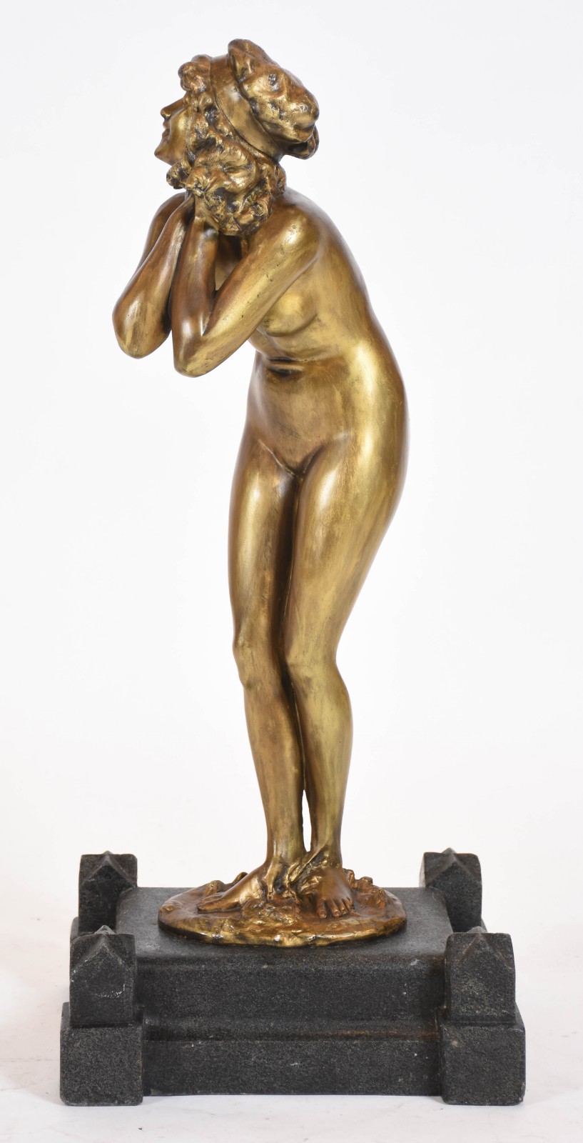 Estatueta ART DECO de bronze representando jovem, (Escola Paul... - foto 1 de 4