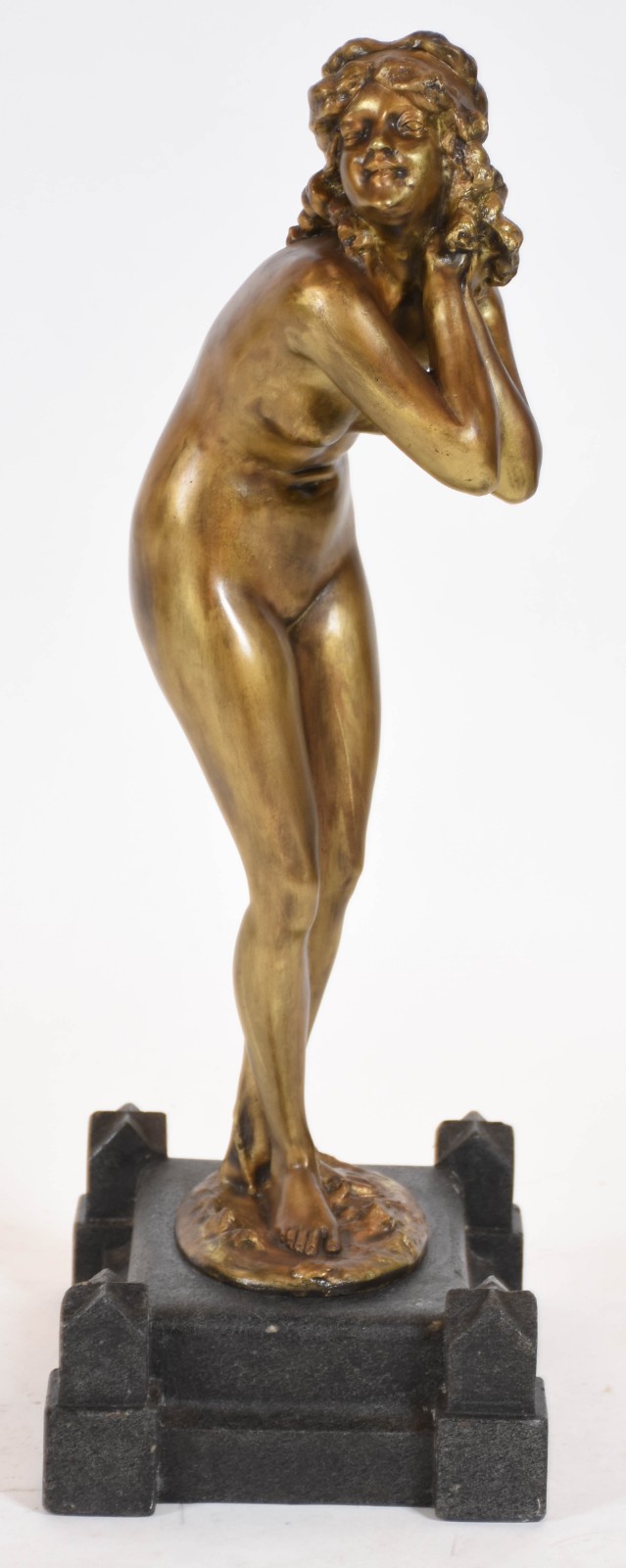 Estatueta ART DECO de bronze representando jovem, (Escola Paul... - foto 2 de 4
