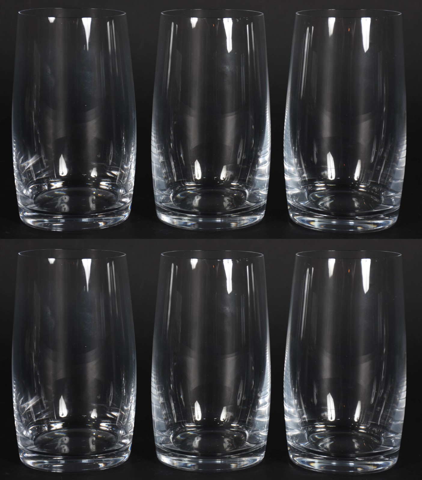 Seis copos de cristal liso para long drink, 380 ml - foto 1 de 3