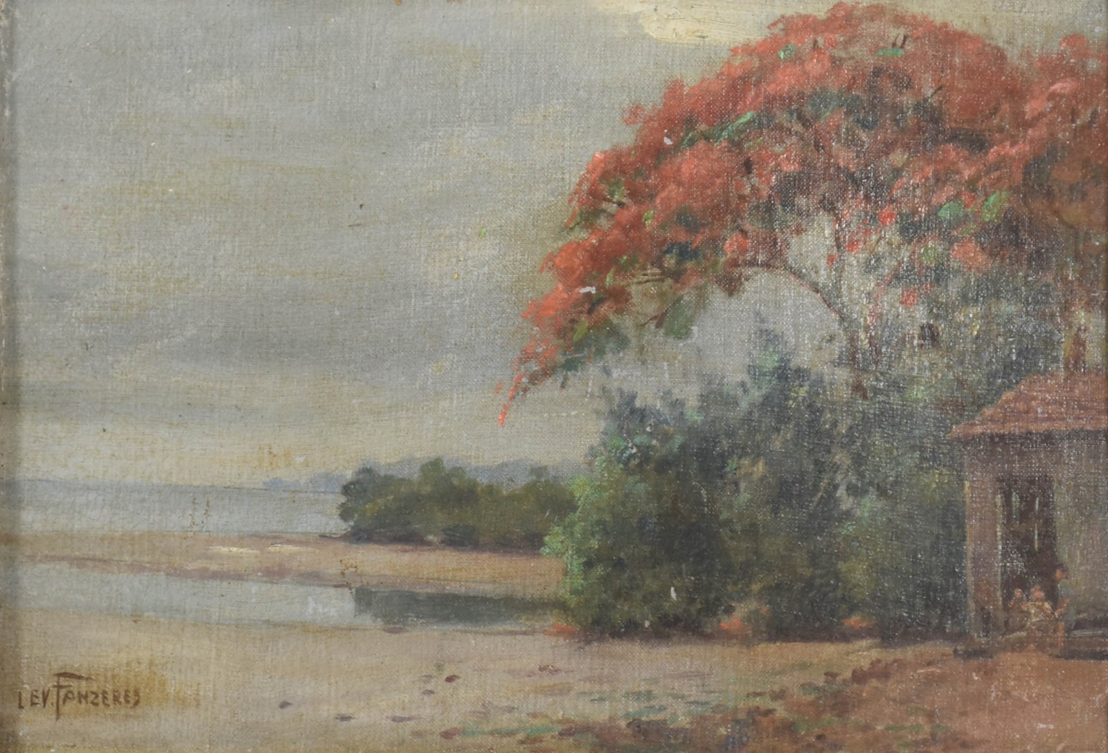 Levino Fânzeres (1884-1956), Paisagem com Casario - foto 1 de 4