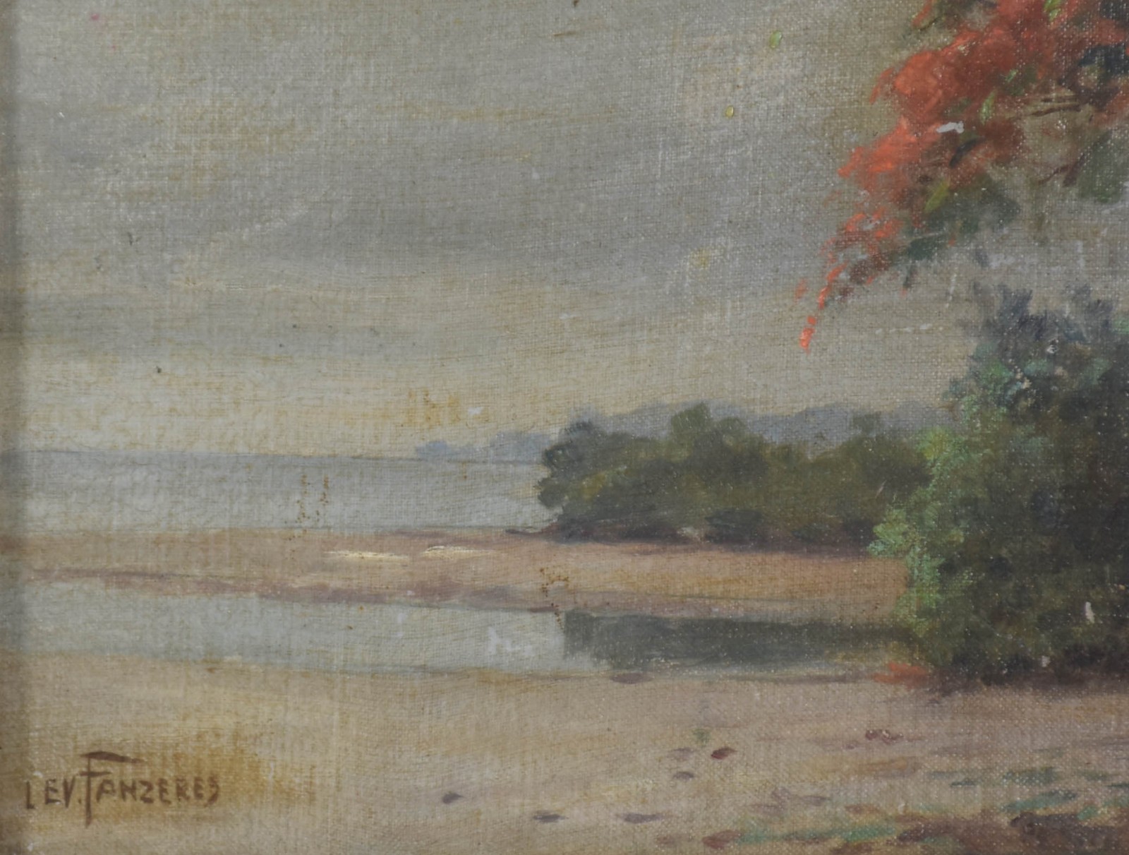 Levino Fânzeres (1884-1956), Paisagem com Casario - foto 3 de 4