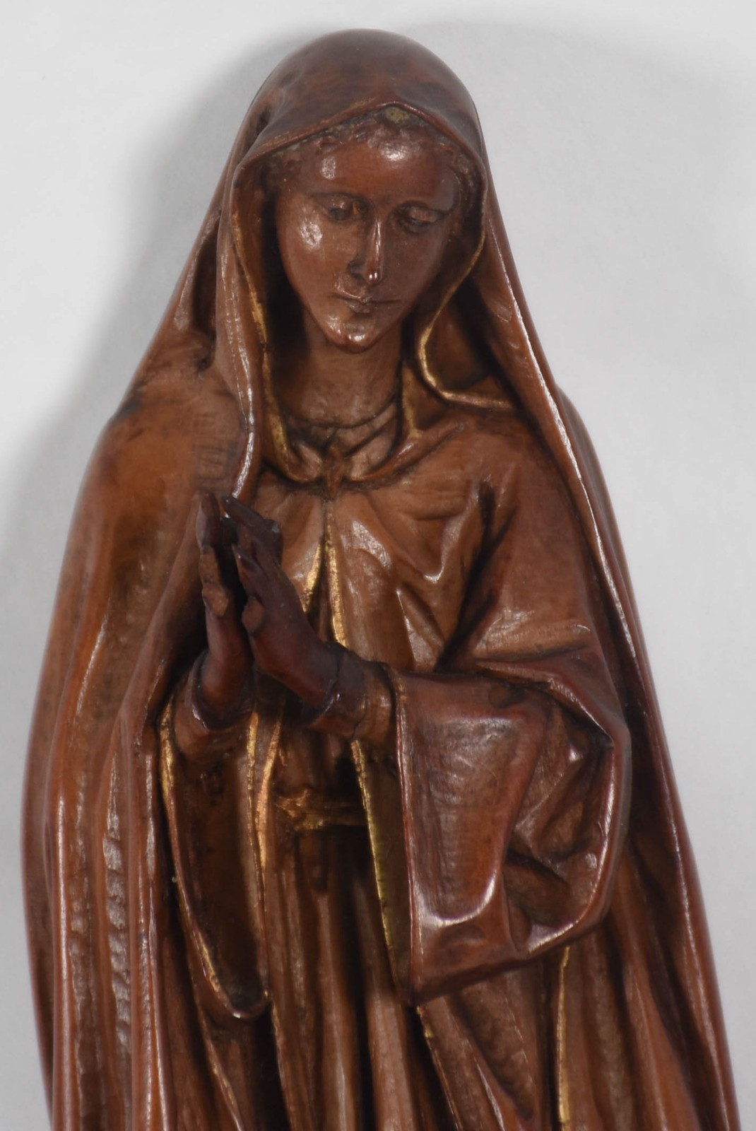 NOSSA SENHORA DE FÁTIMA com 3 pastorinhos - Imagem de madeira nobre... - foto 2 de 5